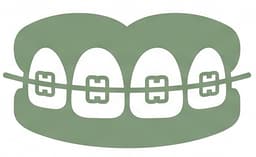 Clear fixed braces icon